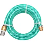 vidaXL Tuyau d'aspiration avec raccords en laiton 15 m 25 mm Vert