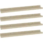 vidaXL Étagères murales 4 pcs chêne sonoma 60x9x3 cm