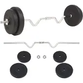 vidaXL Ensemble d'haltères longs 30 kg