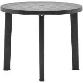 vidaXL Table de jardin anthracite 89 cm plastique