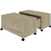 vidaXL Table basse en chêne Sonoma 75x75x38 cm Bois composite