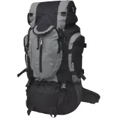 vidaXL Sac à dos de randonnée XXL 75 L noir et gris