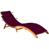 vidaXL Bain de soleil avec support acacia massif