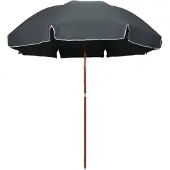 vidaXL Parasol avec mât en acier 300 cm Anthracite