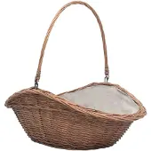 vidaXL Panier à bois de chauffage avec poignée 60x44x55 cm Saule