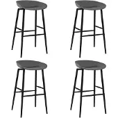 vidaXL Tabouret de bar 4 pcs gris
