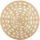 vidaXL Tapis fait à la main Jute tressée 90 cm