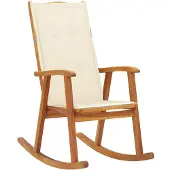 vidaXL 3064181 Chaise à bascule avec coussins Bois d'acacia massif (311844+43181)
