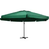 vidaXL Parasol avec mât en aluminium 600 cm vert