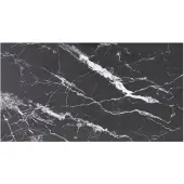 vidaXL Dessus de table noir 120x65 cm 8 mm verre trempé design marbre