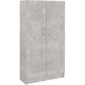 vidaXL Bibliothèque Gris béton 82,5x30,5x150 cm Bois d’ingénierie