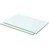 vidaXL Panneaux d'étagère 2 pcs verre transparent 50x25 cm
