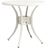 vidaXL Table de jardin blanche 78x78x72 cm fonte d'aluminium