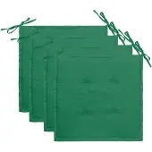 vidaXL Coussins de chaise jardin lot de 4 vert 40x40x3 cm tissu oxford