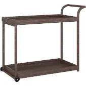vidaXL Chariot de bar brun 100x45x83 cm Poly rotin