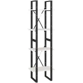 vidaXL Bibliothèque à 4 niveaux blanc 40x30x140 cm bois de pin massif