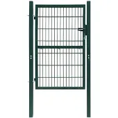 vidaXL Portail de clôture 2D (simple) vert 100x120 cm