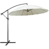 vidaXL Parapluie blanc 3 m Mât en aluminium