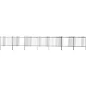 vidaXL Clôture de jardin avec lances 11.9x1.5 m acier noir