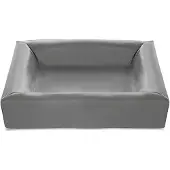 Bia Bed Housse de panier pour chien en simili-cuir Gris
