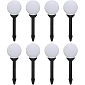 vidaXL Lampes de chemin 8 pcs. LED 15 cm avec piquet de terre