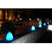 Lumisky Lampe LED portable sans fil LIBERTY C25 - Étanche et flottante - H 24 cm - Blanche et multicolore