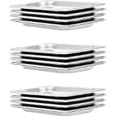 vidaXL Récipients Gastronorm 12 pcs. GN 1/4 20 mm acier inoxydable