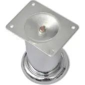 vidaXL 4 x pied de meuble pied de canapé pied de socle chromé rond 60 mm