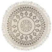 Atmosphera Rounded Carpet 120 Cm Beige