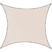 Living Outdoor Tissu d'ombrage Polyester Carré 5x5 m Taupe
