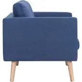 vidaXL Canapé à 2 places tissu bleu