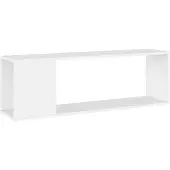 vidaXL - Meuble TV - 100x24x32 - cm - fait main - bois - blanc