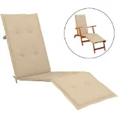 vidaXL Coussin de chaise de terrasse beige (75+105)x50x4 cm