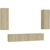 vidaXL Ensemble de 4 meubles TV en bois composite chêne Sonoma