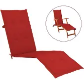 vidaXL Coussin de chaise de terrasse rouge (75+105)x50x4 cm