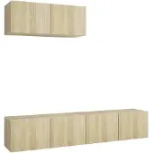 vidaXL Armoires TV 3 pcs. chêne Sonoma bois composite