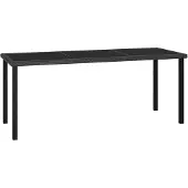 vidaXL Table de jardin noire 180x70x73 cm Poly rotin