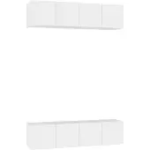 vidaXL Armoires TV 4 pcs. Blanc 60x30x30 cm Bois composite