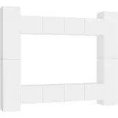 vidaXL Ensemble de 8 meubles TV blanc en bois composite