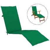 vidaXL Housse de chaise longue vert (75+105)x50x4 cm