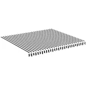 vidaXL Ersatztuch für awning 4x3,5 m Anthrazit -geläutet und weiß
