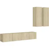 vidaXL Ensemble de 4 meubles TV en bois composite chêne Sonoma