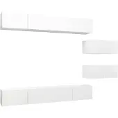 vidaXL Ensemble de 6 meubles TV blanc en bois composite