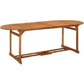 vidaXL Table de jardin à manger 220x90x75 cm en bois massif d'acacia