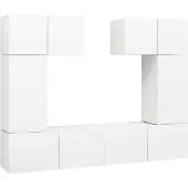 vidaXL Ensemble de 6 meubles TV blanc en bois composite