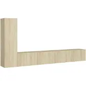 vidaXL Ensemble d'armoires TV 3 pièces en bois composite chêne Sonoma