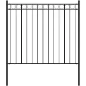 vidaXL Clôture de jardin acier 1,7x0,8 m noir