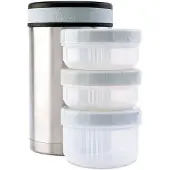 Laken Food And Cover 1.5l Thermal Bottle Clair,Argenté
