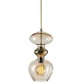 Ebb & Flow Futura Suspension Round Gold | Golden Smoke Color | Ø: 11 cm E27IP20