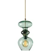Ebb & Flow Futura Suspension Round Gold | Forest green | Ø: 18 cm E27IP20